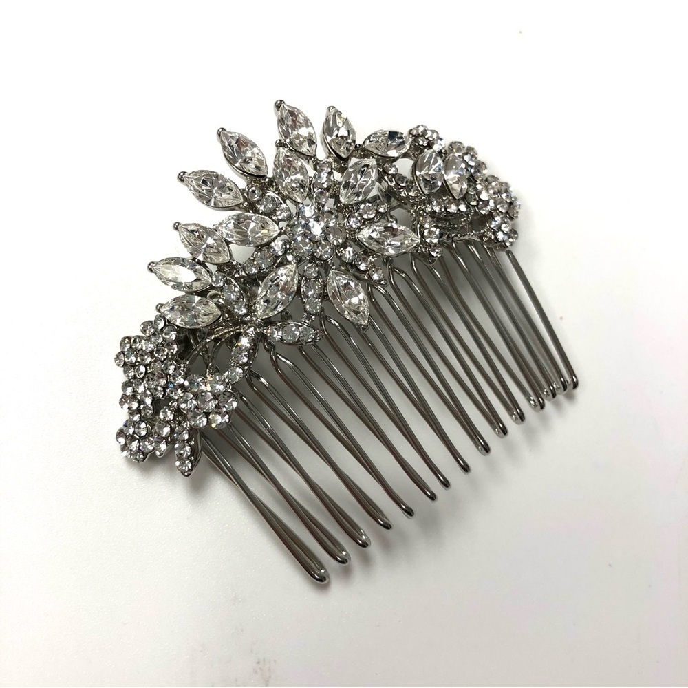 BRIDAL crystal silver hair jewelers comb NEW Wedding Hair Updo